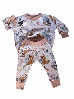 Toddler Pink Bambi-Print Pajama Set